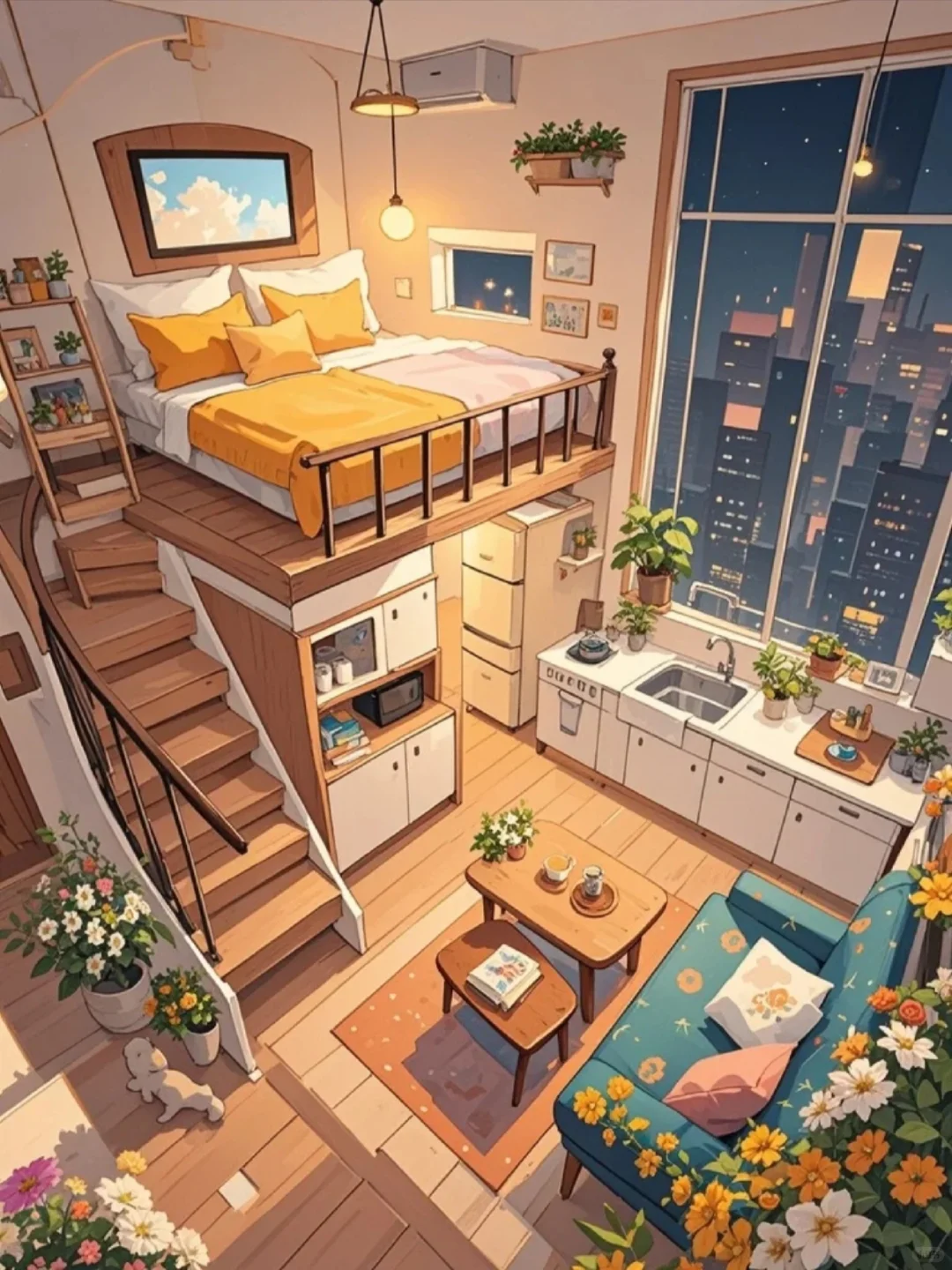 复式公寓，你最想住哪一间？