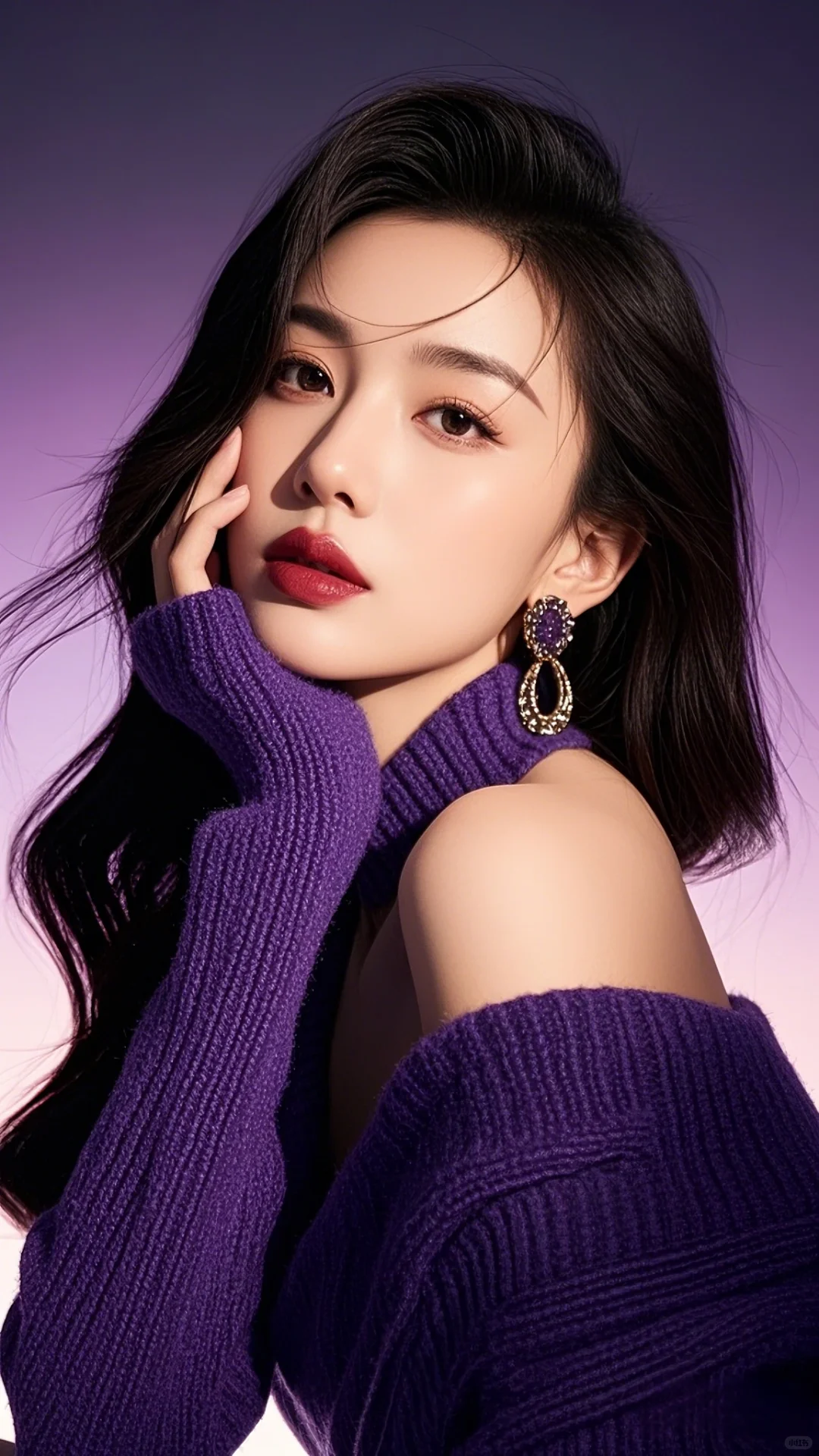 高清美女图片💫紫色，神秘之美💫