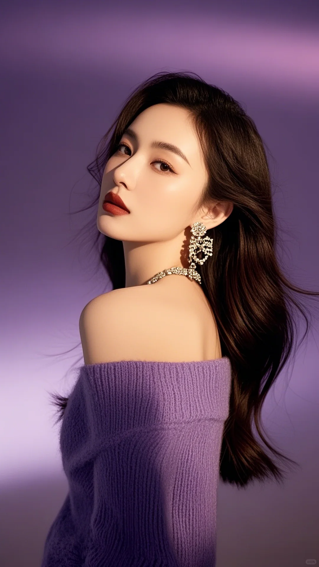 高清美女图片💫紫色，神秘之美💫