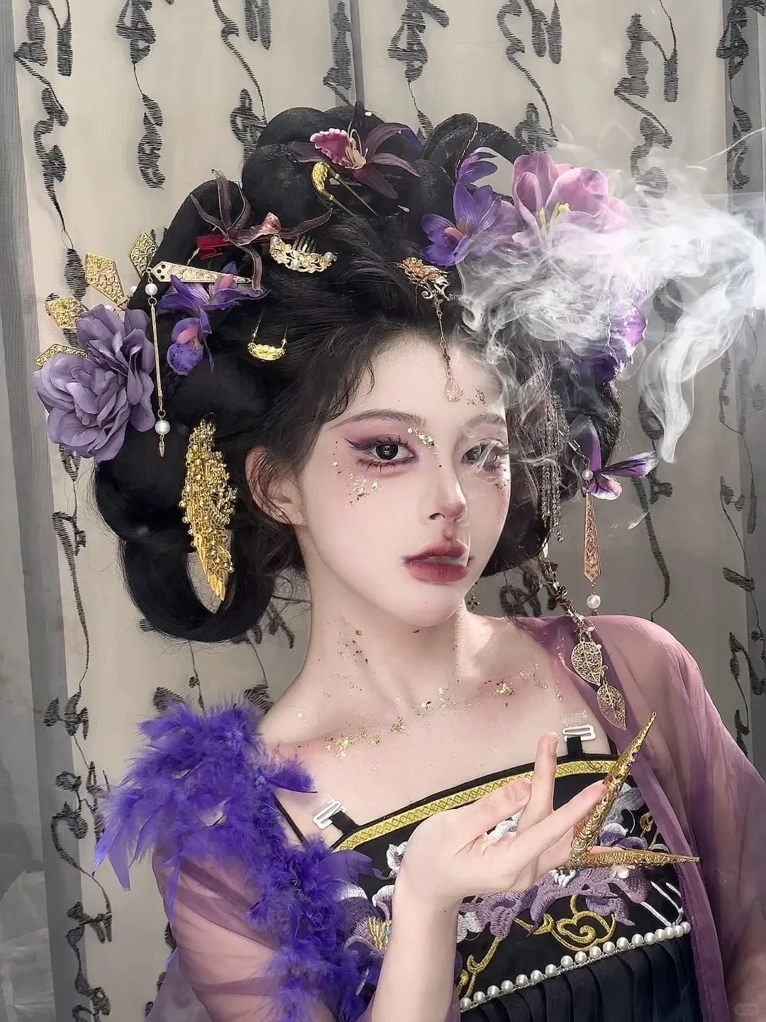 解锁魅惑花魁妆造 ‼️在大街上被问爆了🥳
