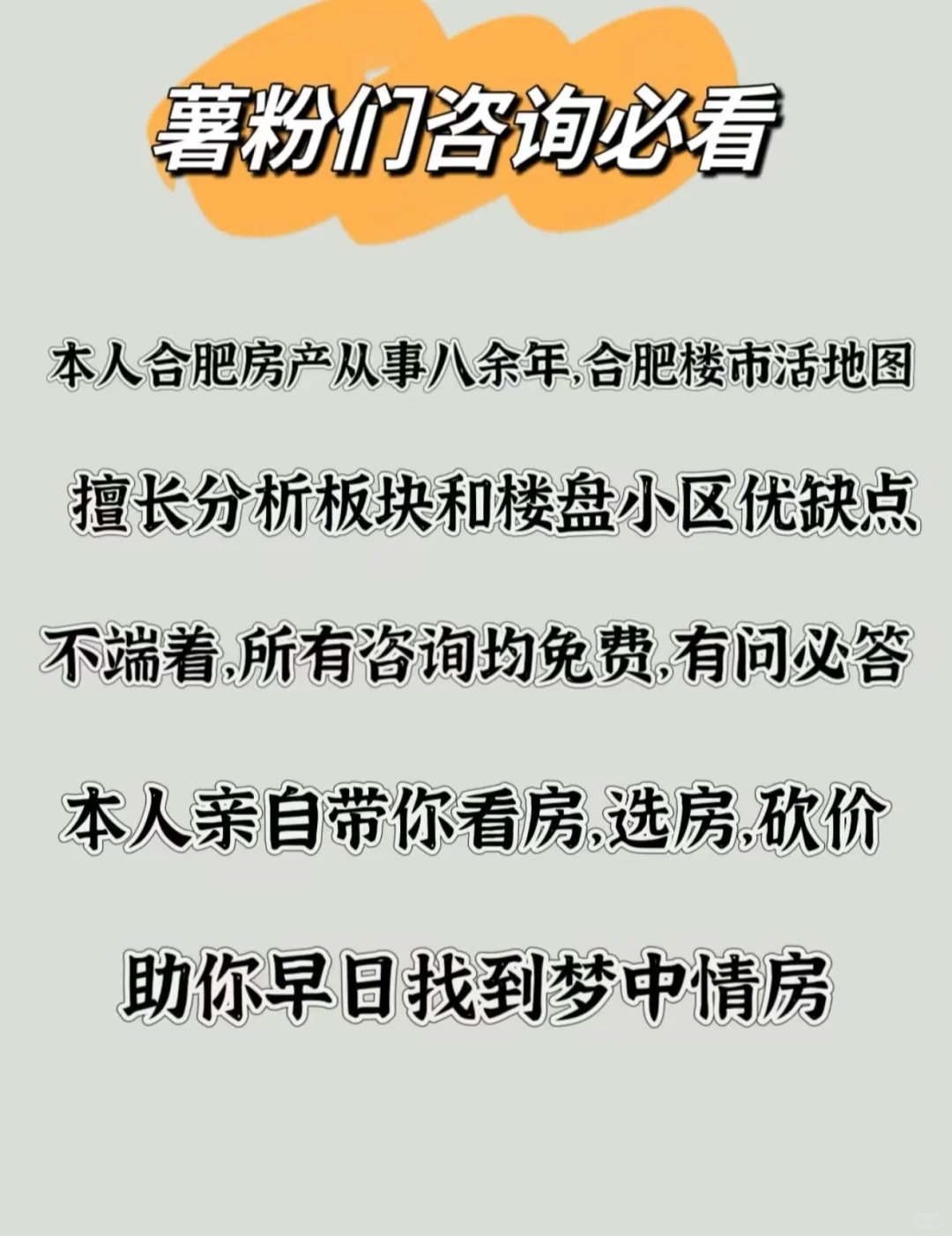 【合肥买房】薯粉们咨询必看