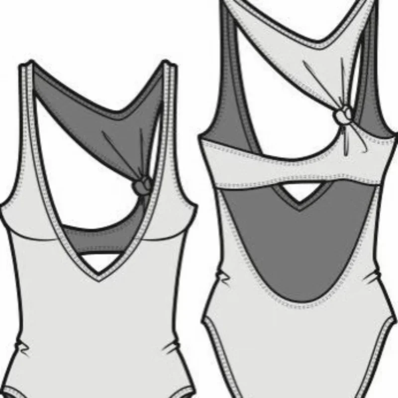 睡衣泳装内衣AI矢量图eps线描设计稿家居服