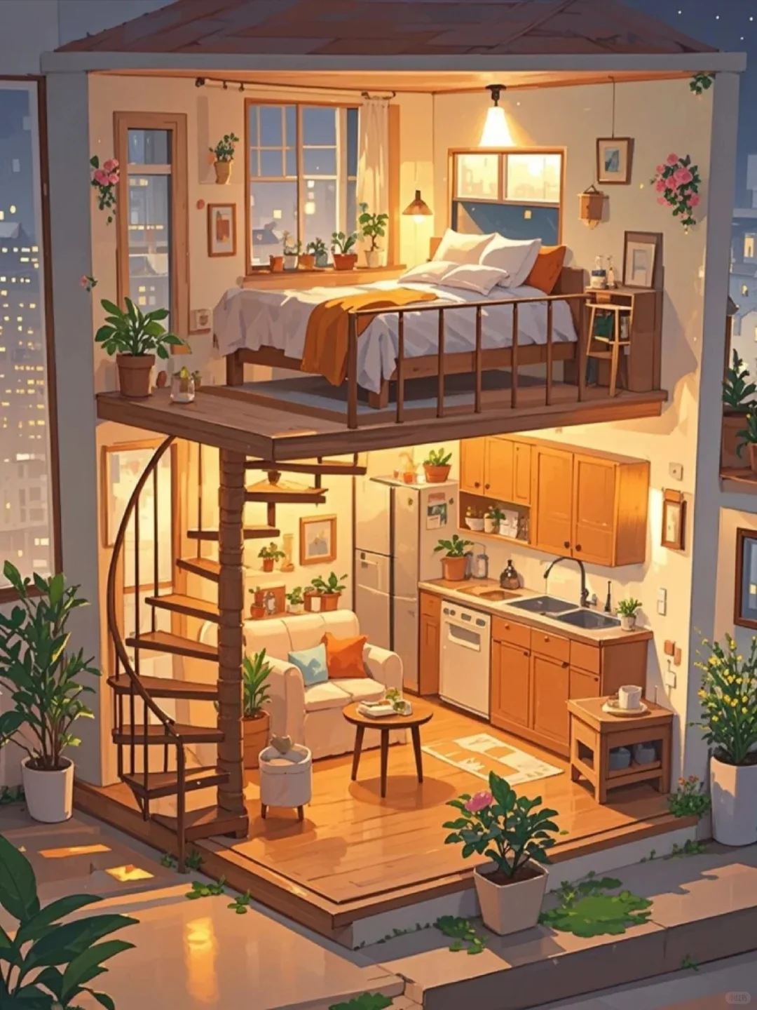 复式公寓，你最想住哪一间？