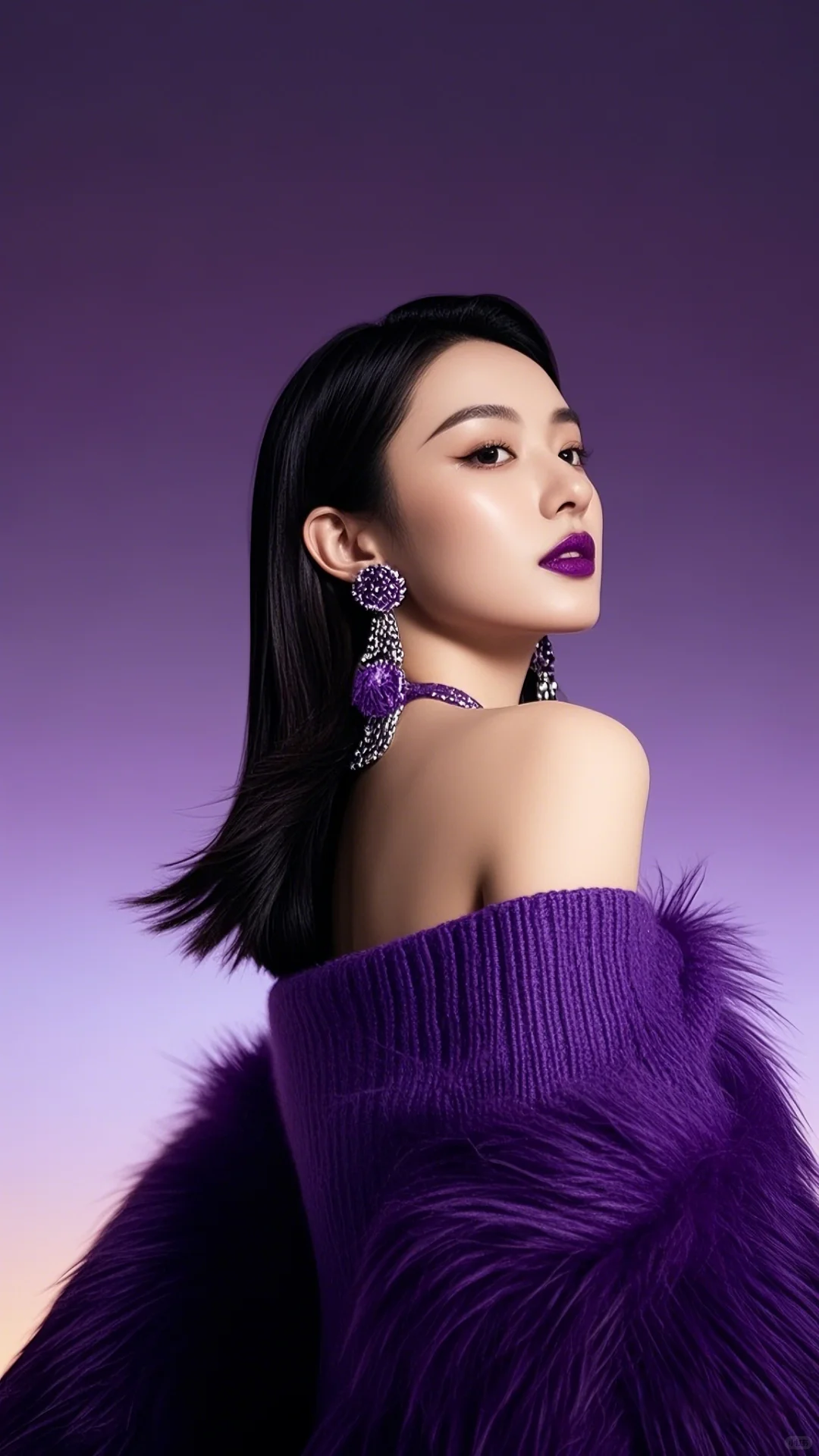高清美女图片💫紫色，神秘之美💫