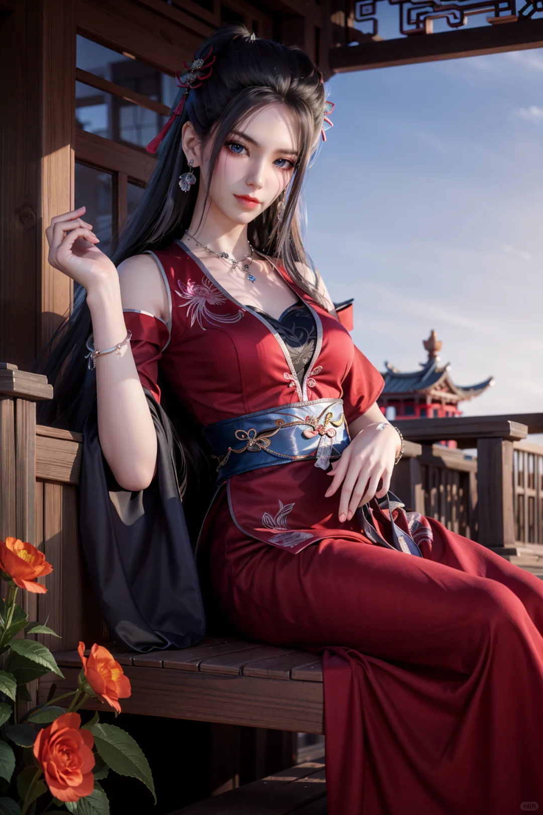 国漫天行九歌-焰灵姬 AI图集绘画二次元高清