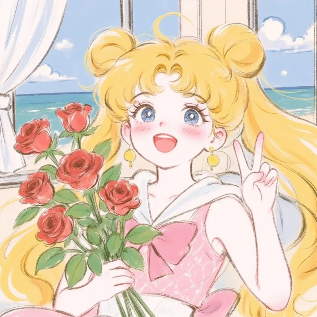 一束花的浪漫永不过时｜美少女头像