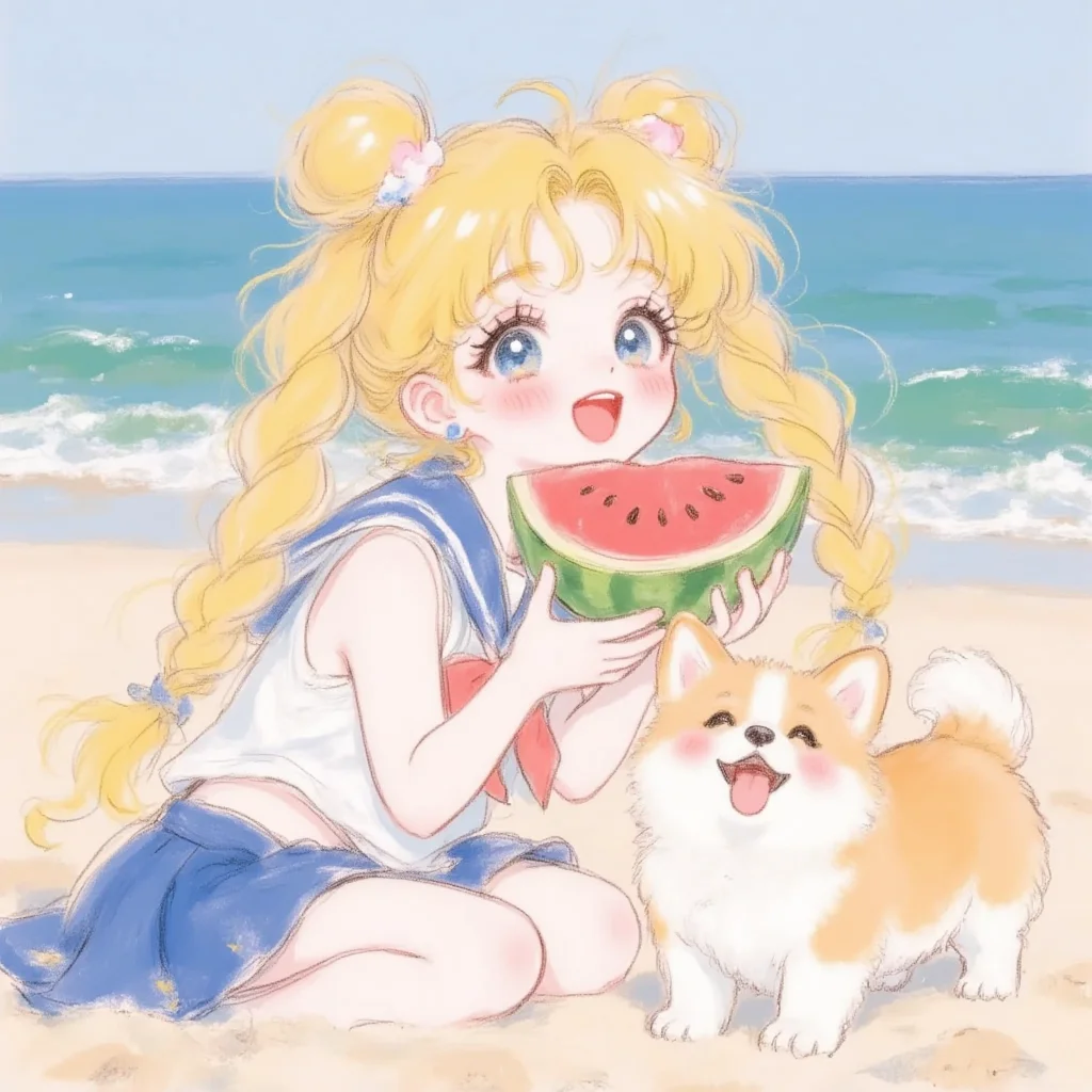 ⭐女生头像｜夏天来了一起吃西瓜吧~