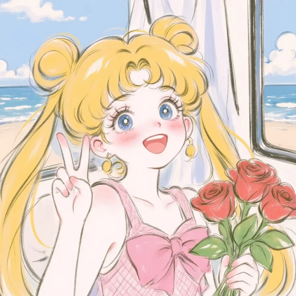 一束花的浪漫永不过时｜美少女头像
