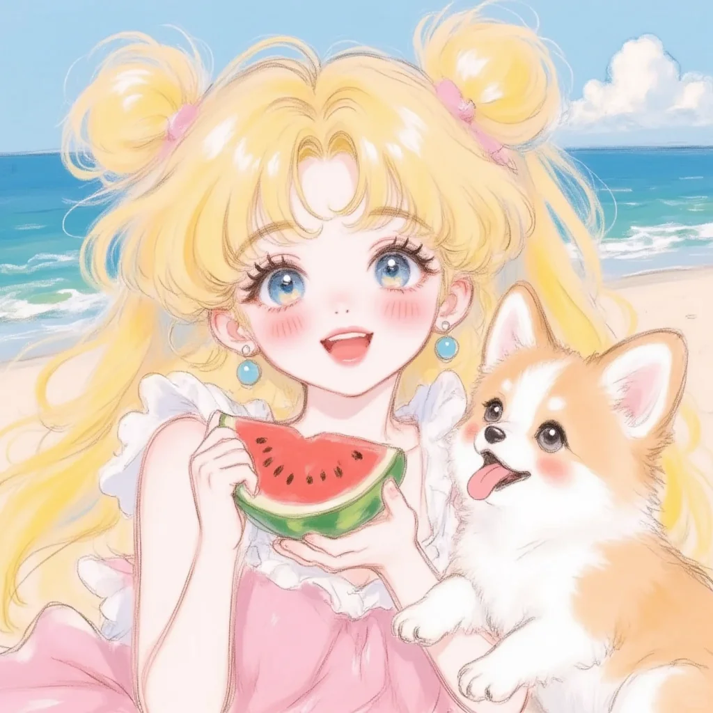 ⭐女生头像｜夏天来了一起吃西瓜吧~