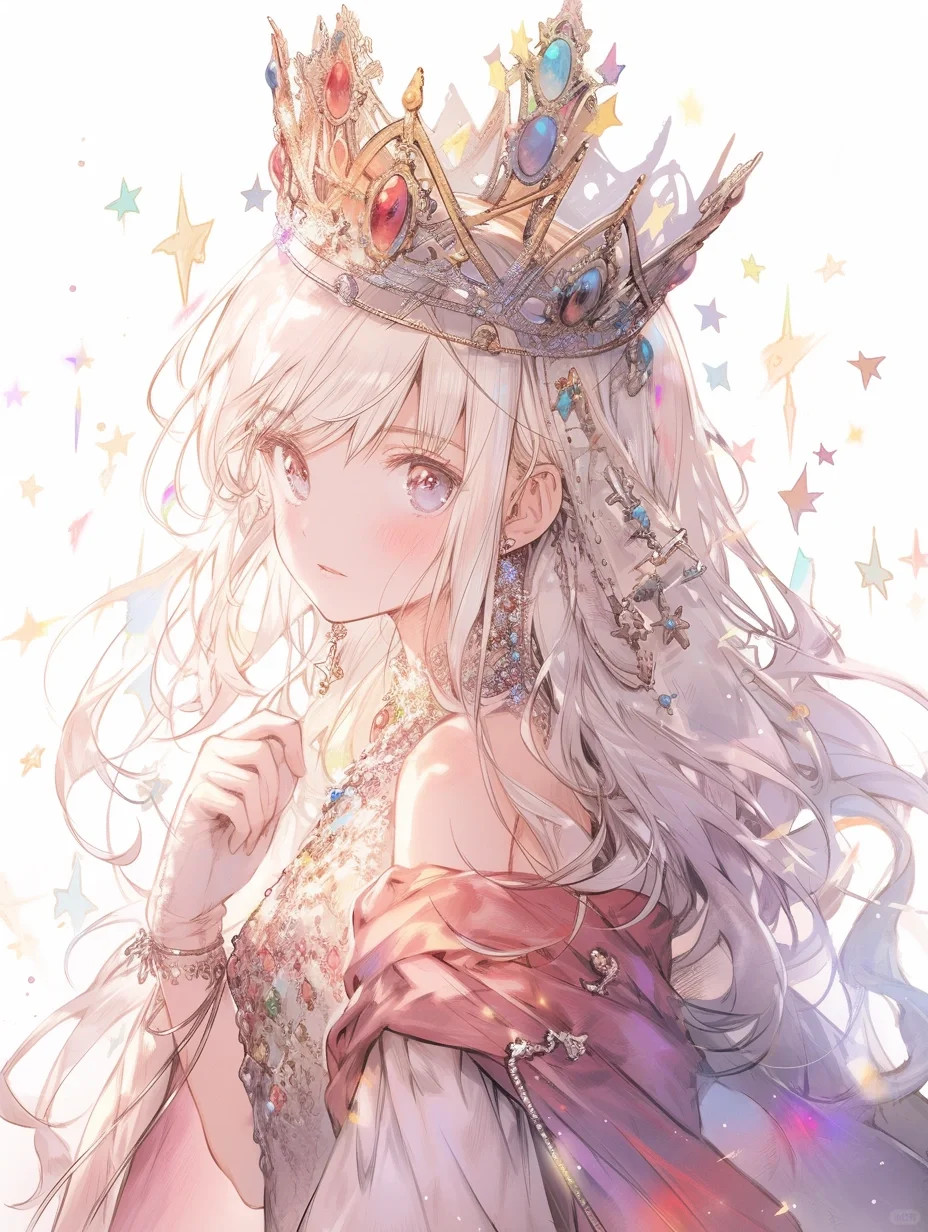 我的公主殿下 | 可爱女生头像壁纸插画素材