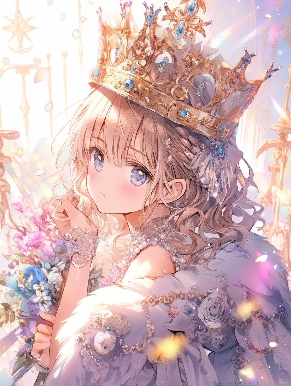 我的公主殿下 | 可爱女生头像壁纸插画素材
