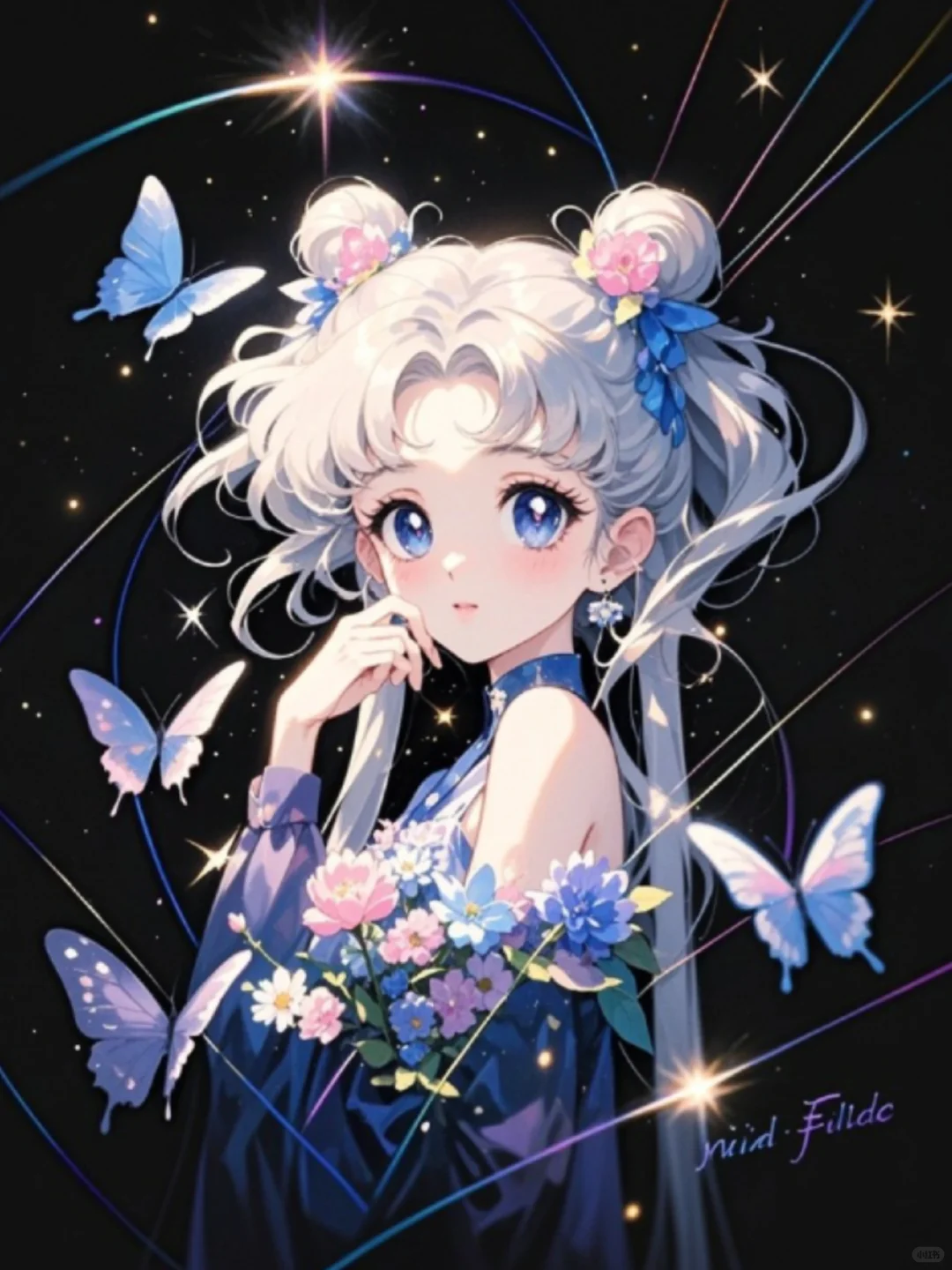 收集158：插画🌼蝴蝶美少女～