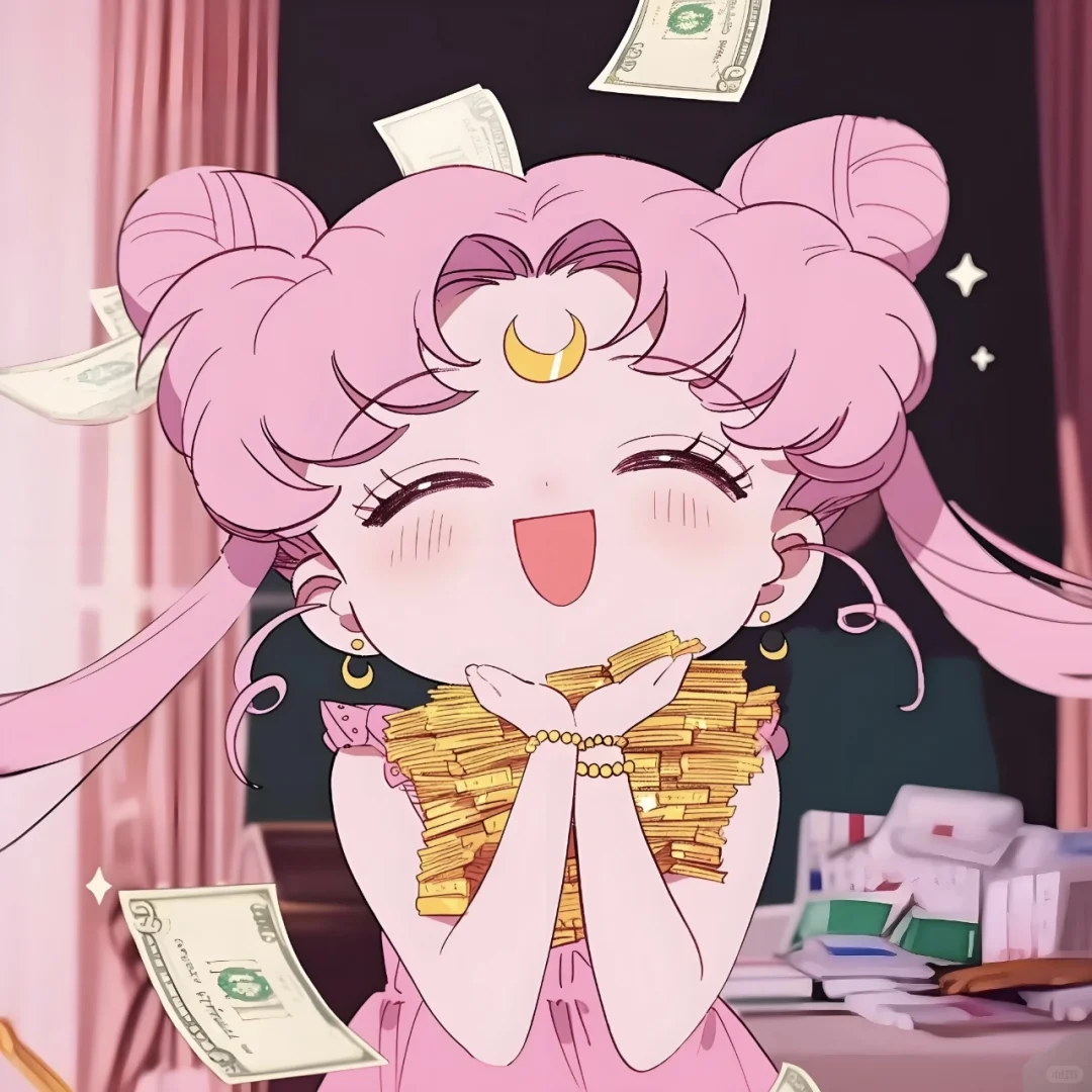 美少女暴富头像朋友圈背景图分享