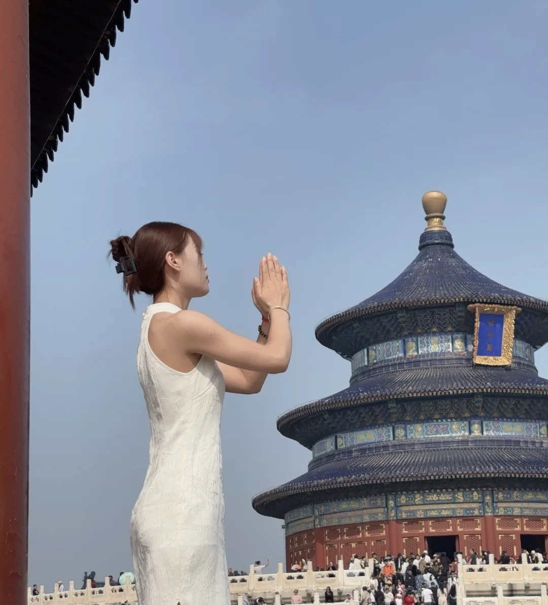 有人去北京天坛公园穿旗袍吗