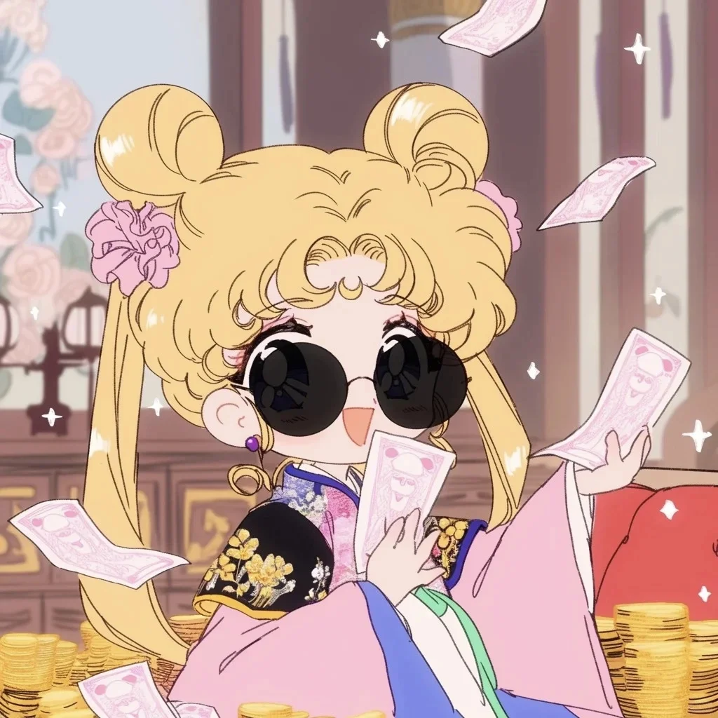 美少女暴富头像朋友圈背景图分享