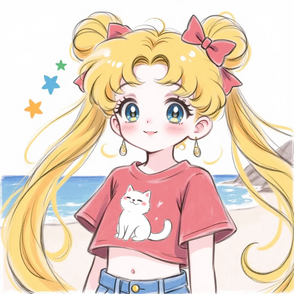 ⭐美少女战士头像｜夏日海滩冰淇淋~
