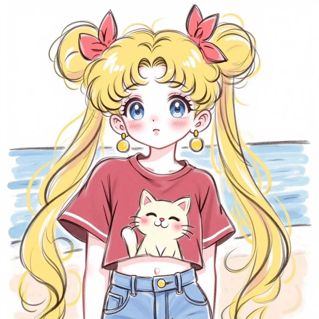 ⭐美少女战士头像｜夏日海滩冰淇淋~