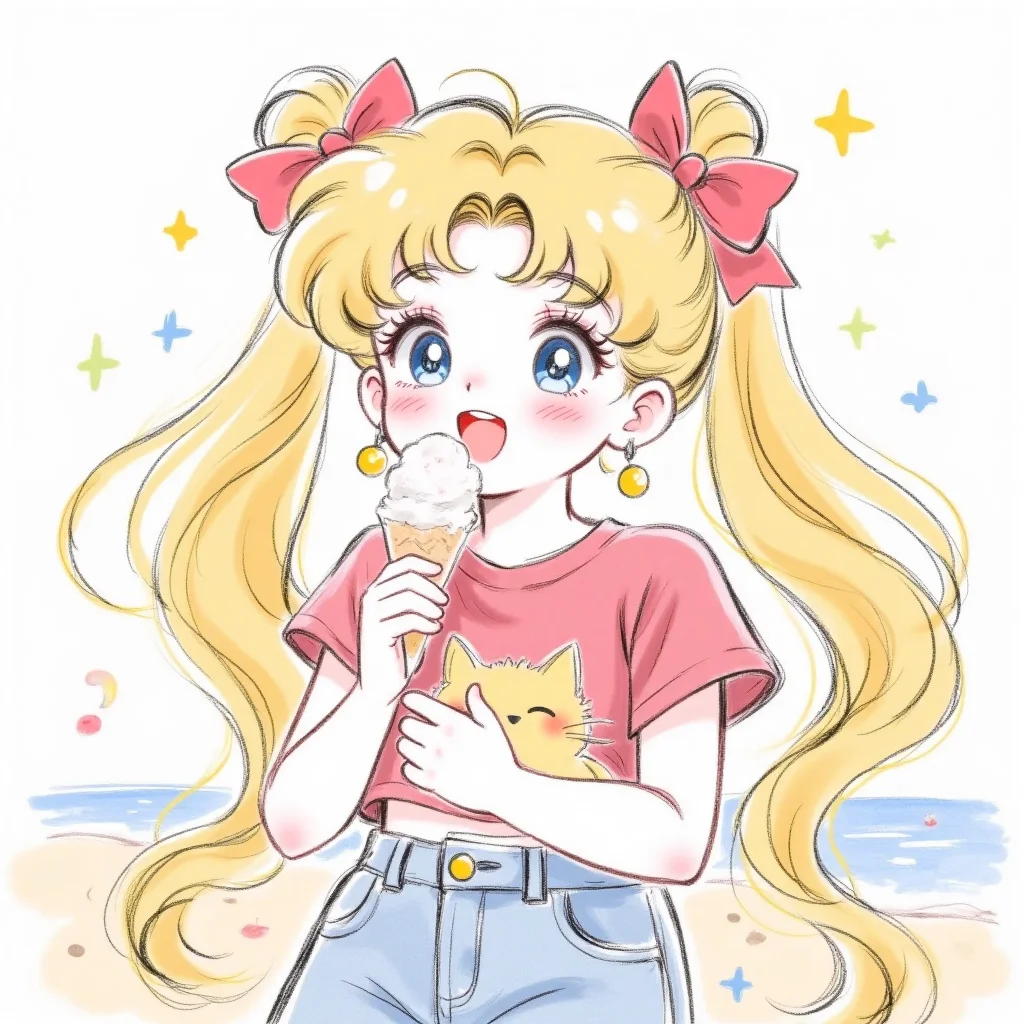 ⭐美少女战士头像｜夏日海滩冰淇淋~