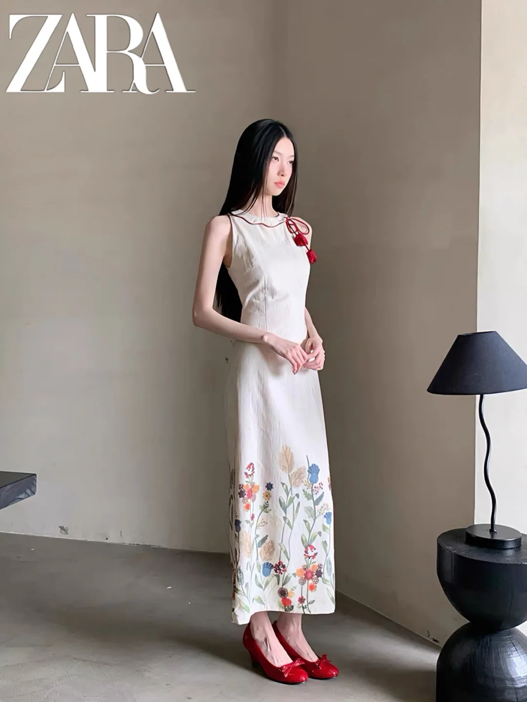 ZARA美到窒息的旗袍！🌸很显瘦～限时69💰