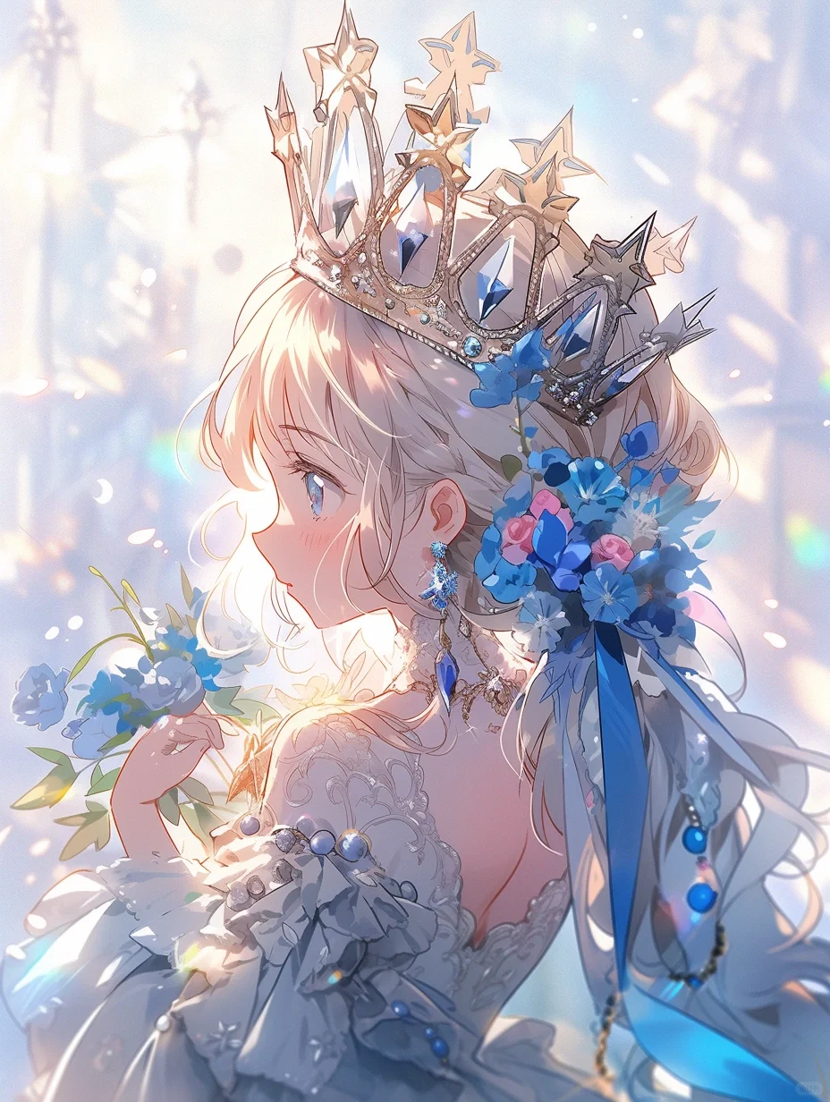 我的公主殿下 | 可爱女生头像壁纸插画素材
