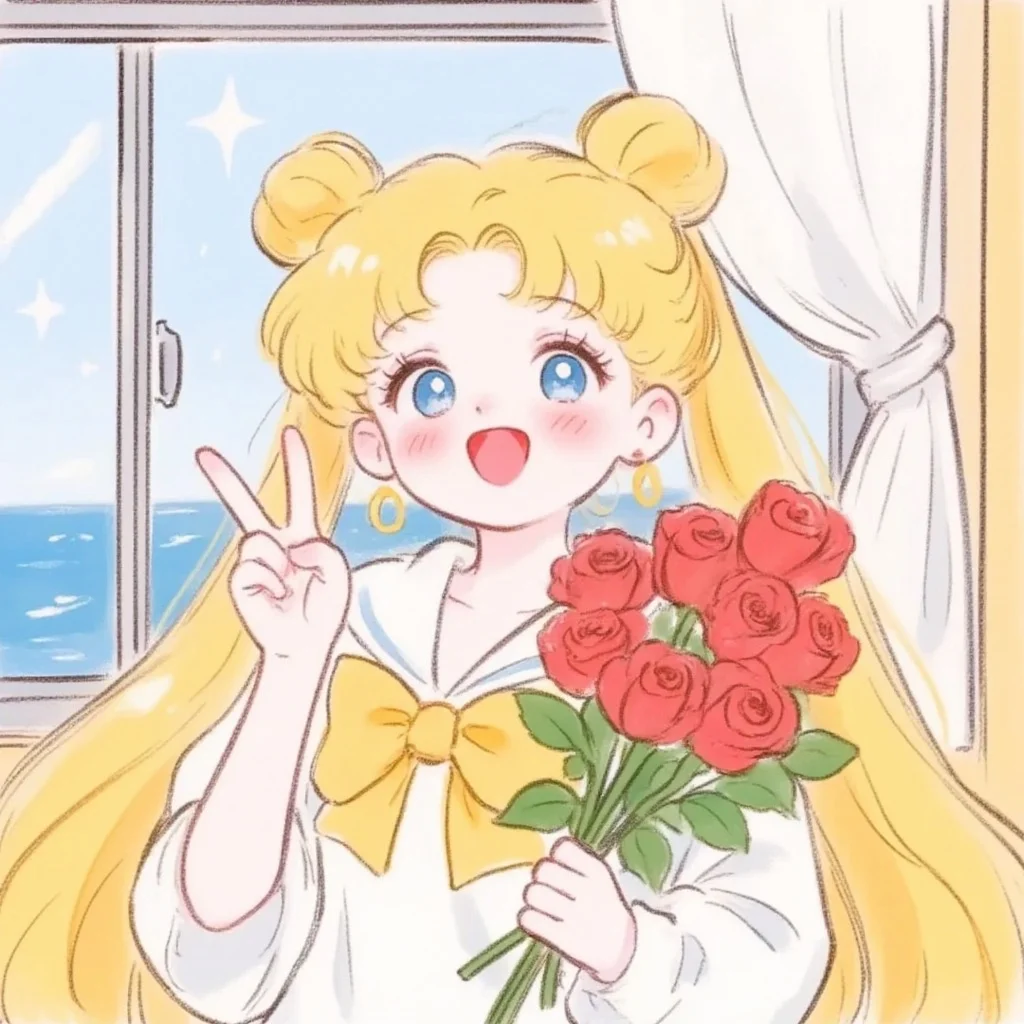 一束花的浪漫永不过时｜美少女头像