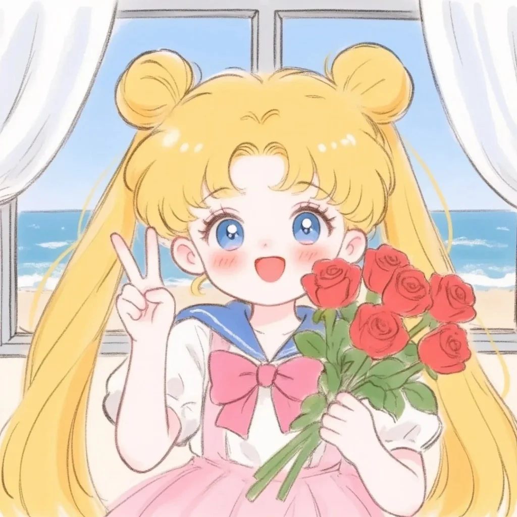 一束花的浪漫永不过时｜美少女头像