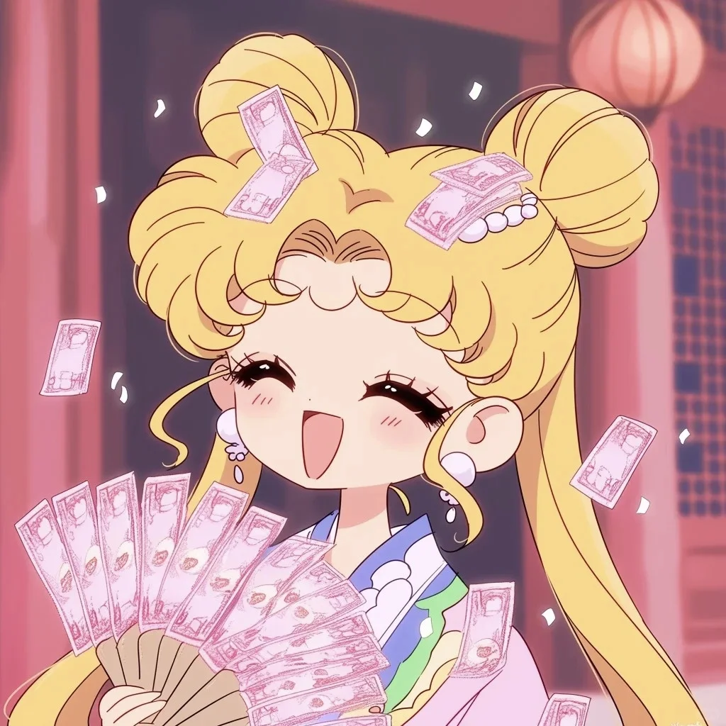 美少女暴富头像朋友圈背景图分享