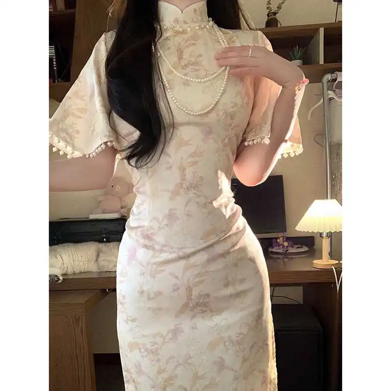 👗长款旗袍超划算！韩系高级感
