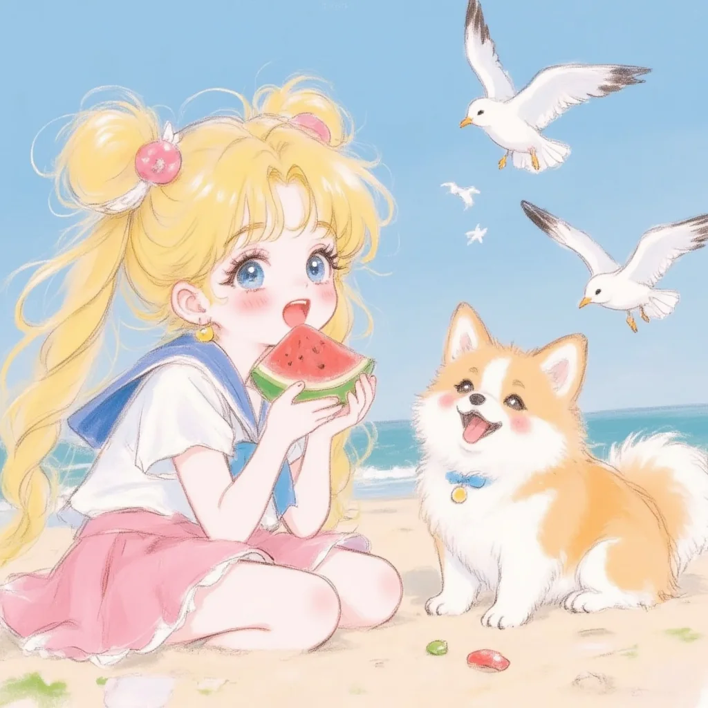 ⭐女生头像｜夏天来了一起吃西瓜吧~