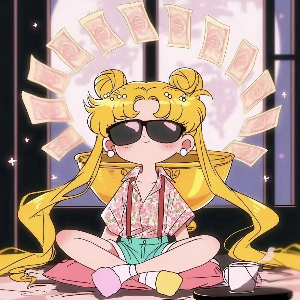 美少女暴富头像朋友圈背景图分享