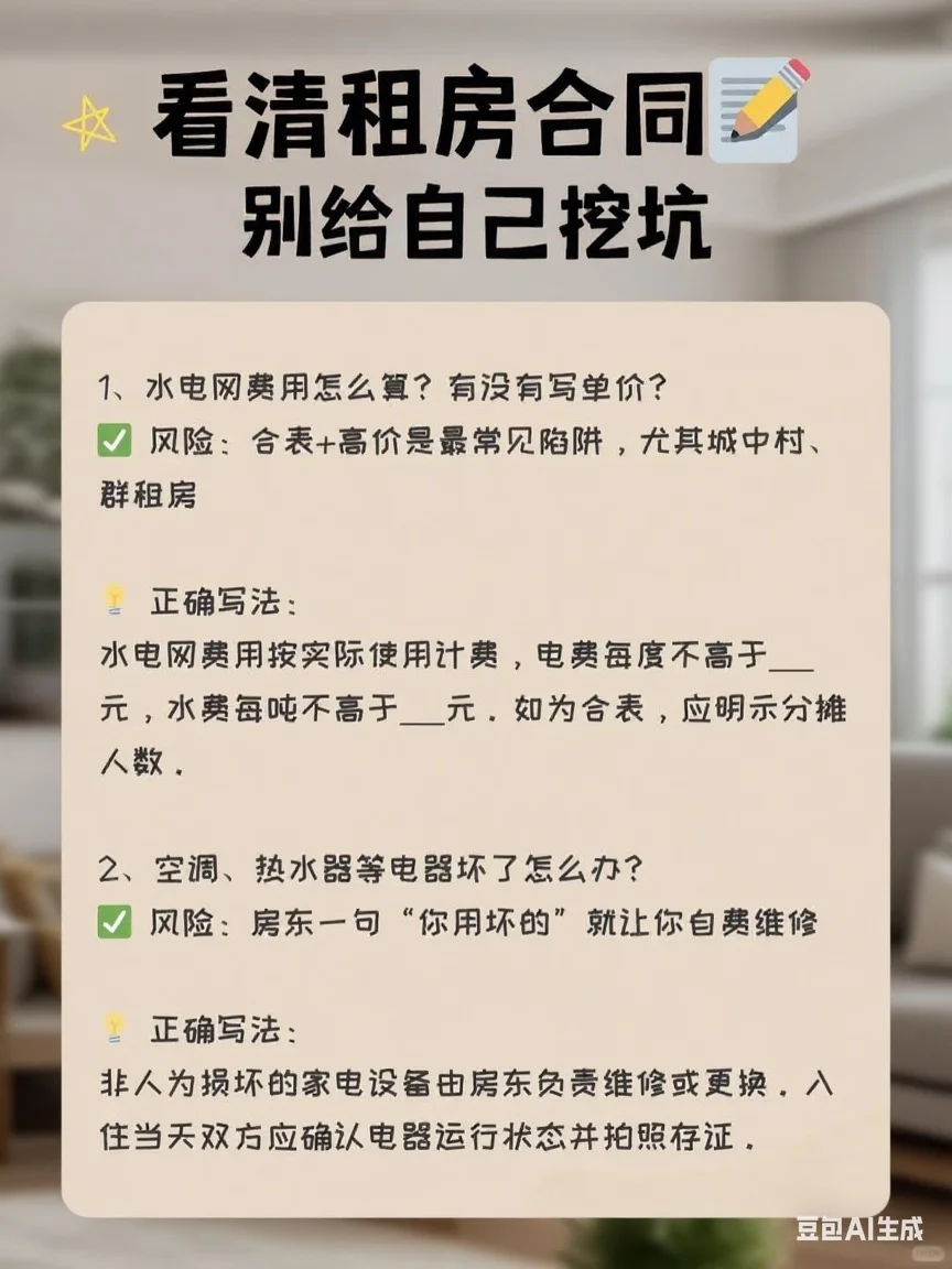 租房合同不写这句话，押金永远别想要回