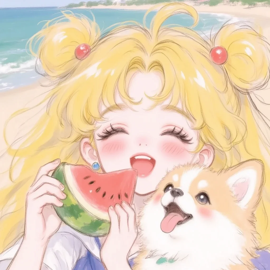 ⭐女生头像｜夏天来了一起吃西瓜吧~
