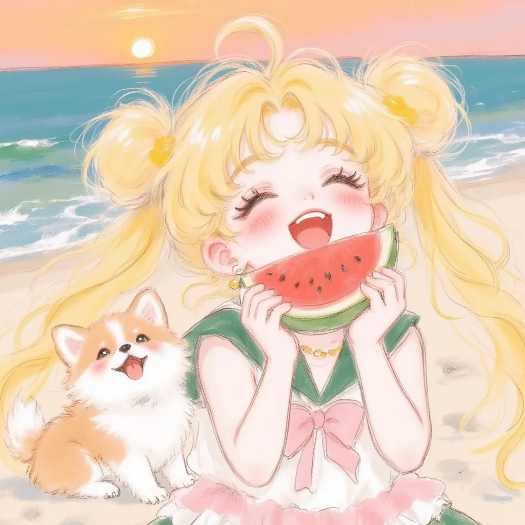 ⭐女生头像｜夏天来了一起吃西瓜吧~