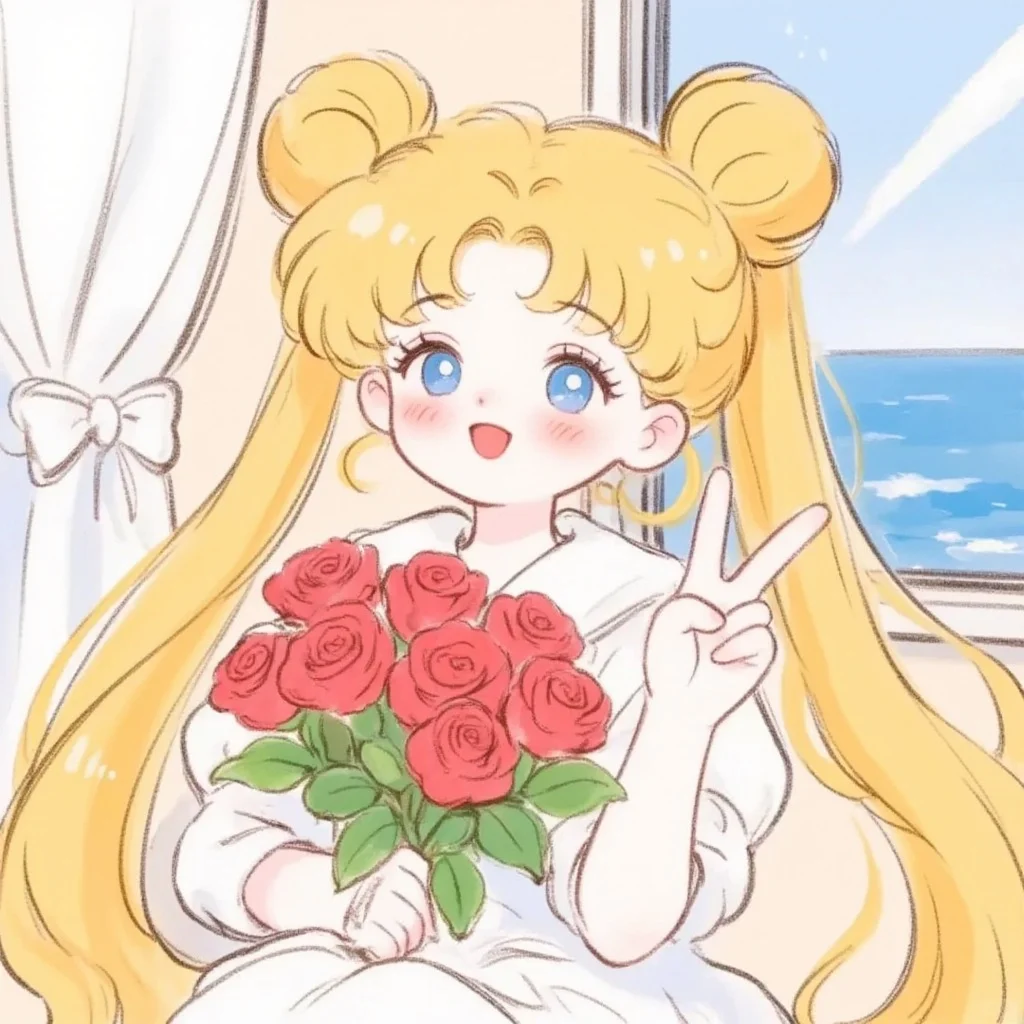 一束花的浪漫永不过时｜美少女头像