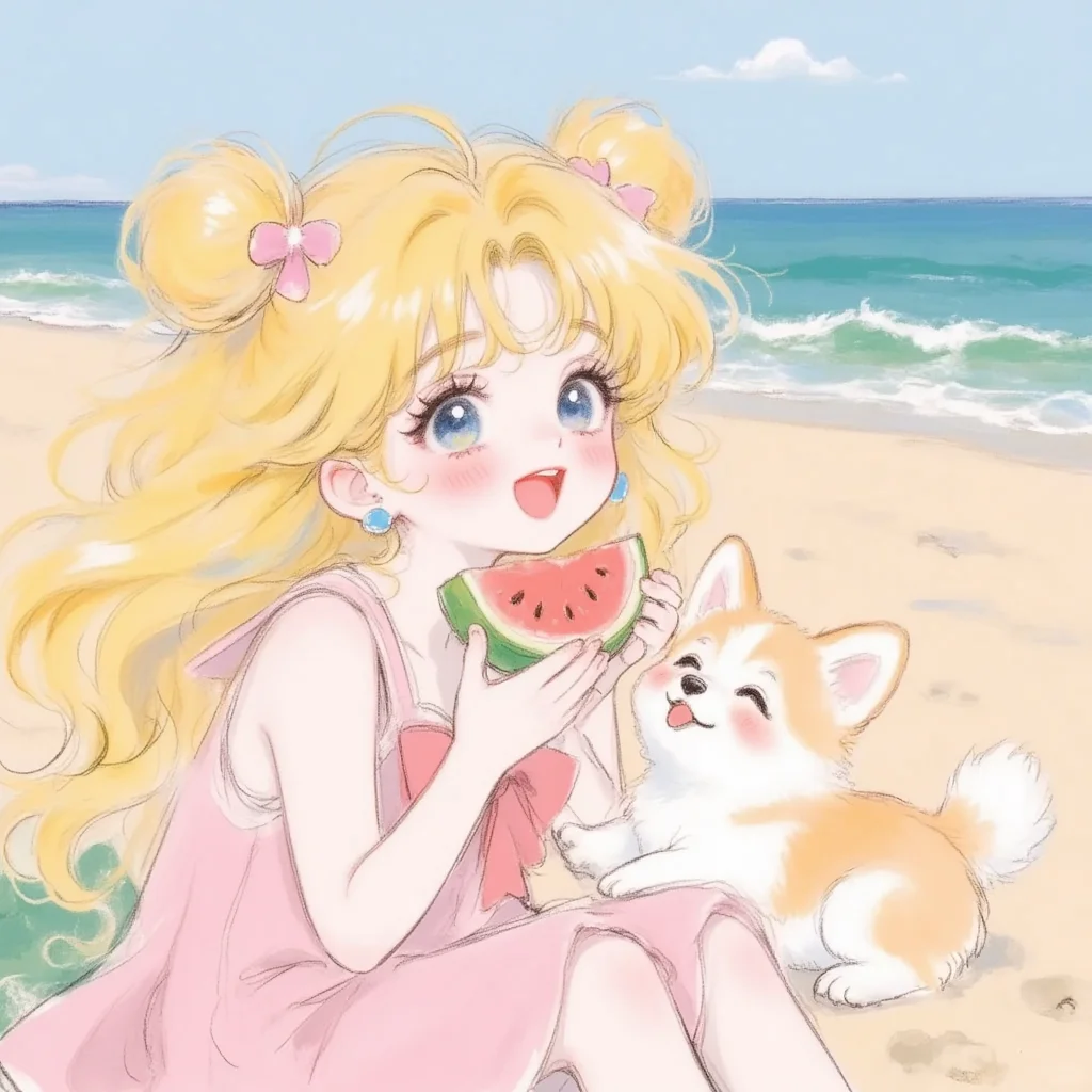 ⭐女生头像｜夏天来了一起吃西瓜吧~