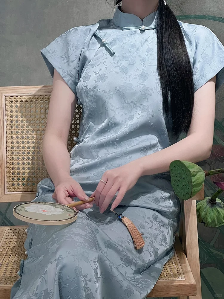 💎 浅蓝小个子旗袍｜夏日初恋感暴击！