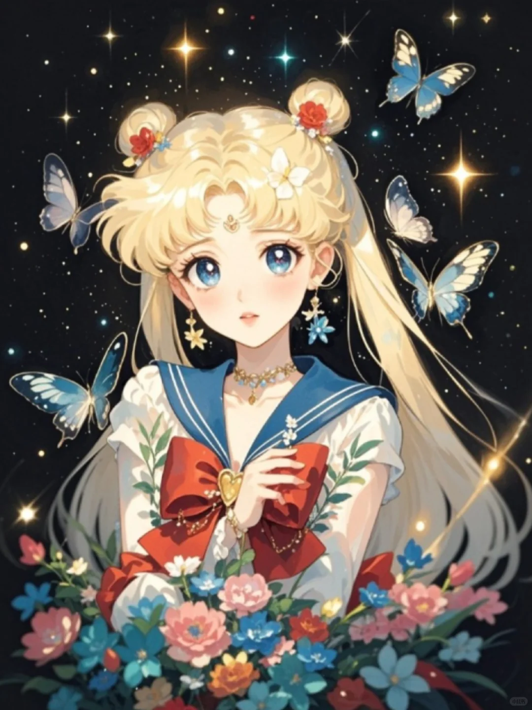 收集158：插画🌼蝴蝶美少女～