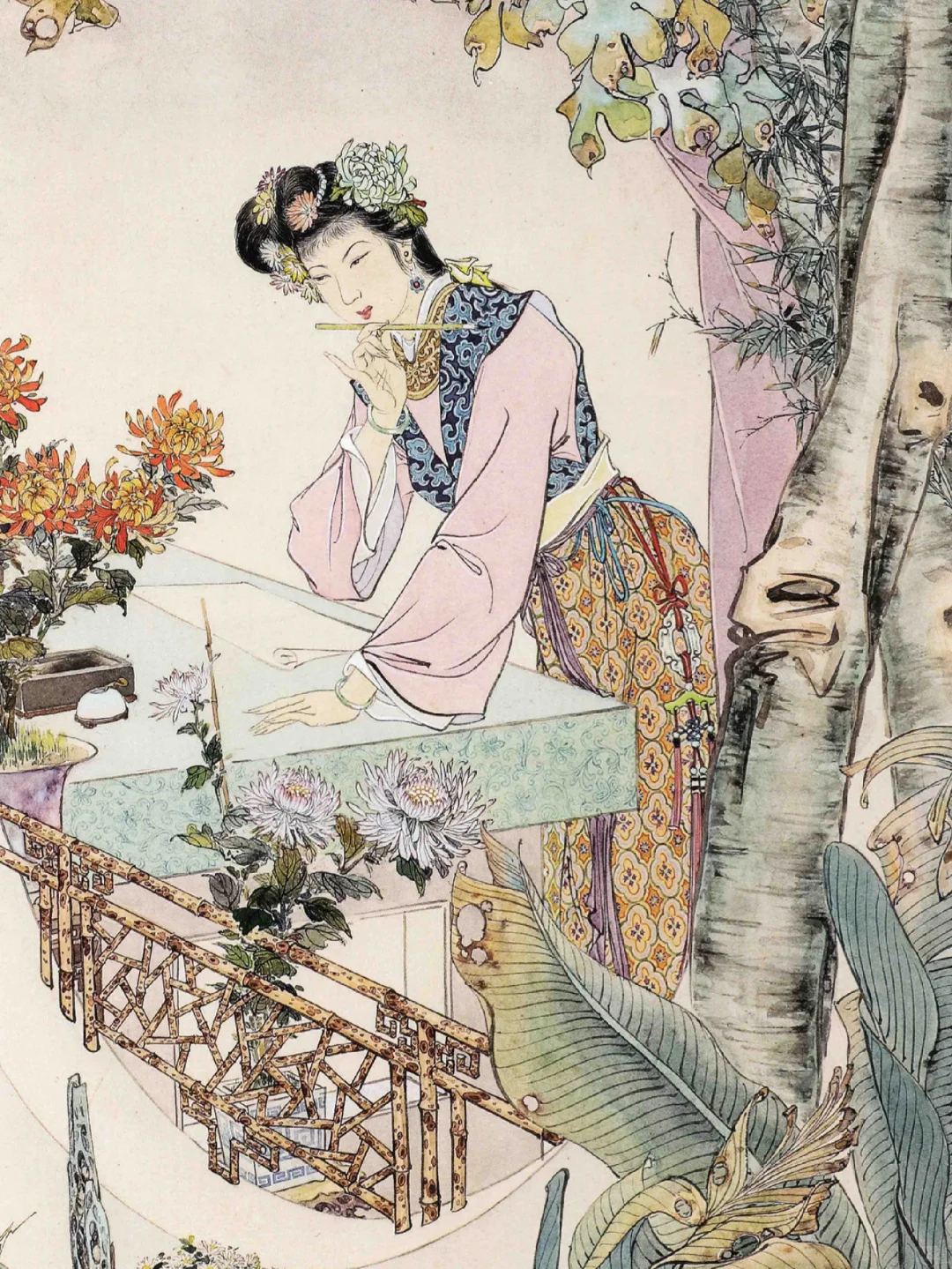 春痕不老，胡也佛仕女图赏