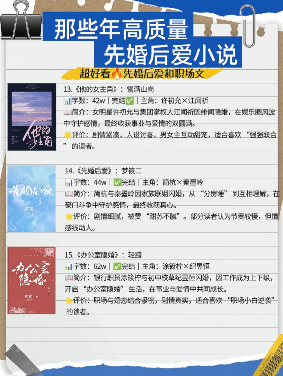 熬夜必看❗先婚后爱小说你看过几部