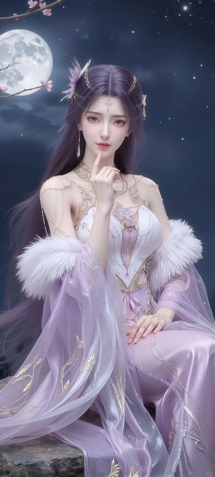 🎐国漫女神顶配！AI精修壁纸速存~
