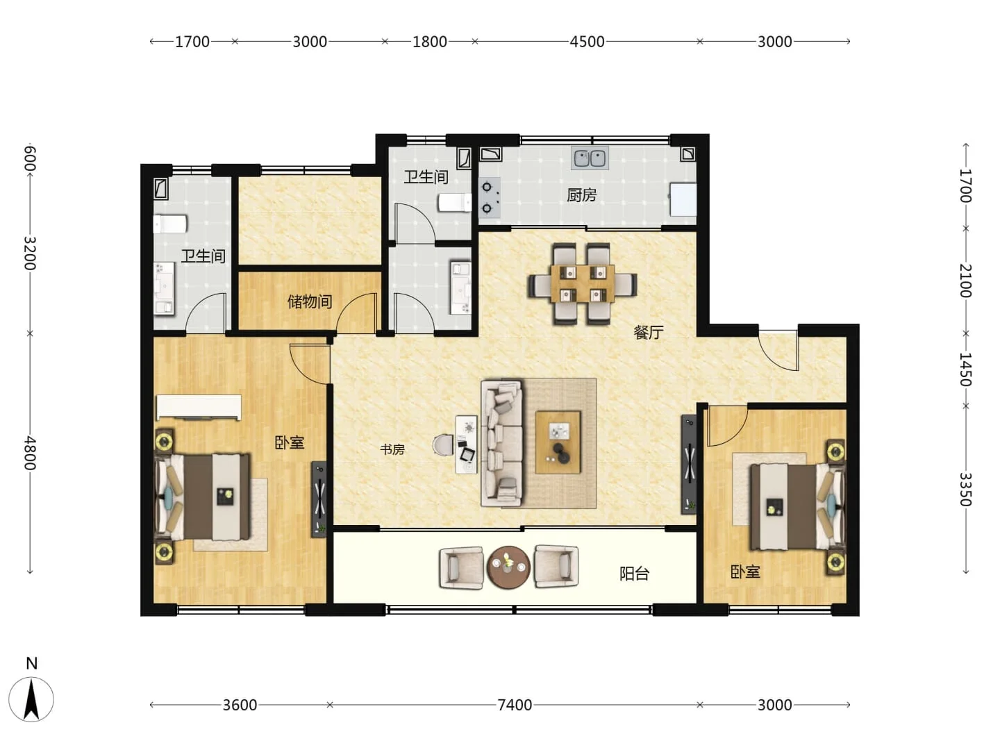 天津南大旁洋房🏡89平➕10平三居🌸150W