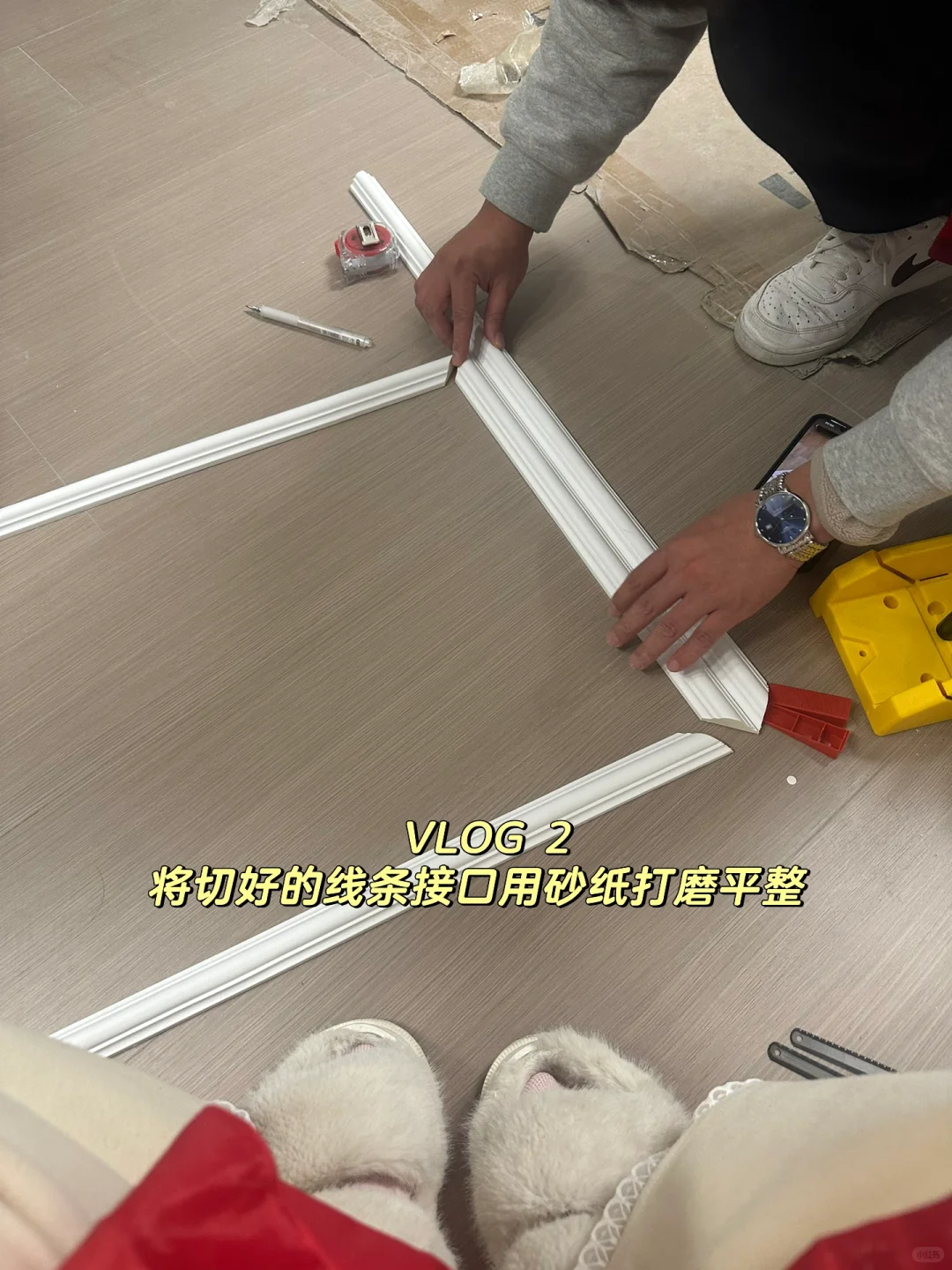 230元💰普通人改造开发商土黄色木门