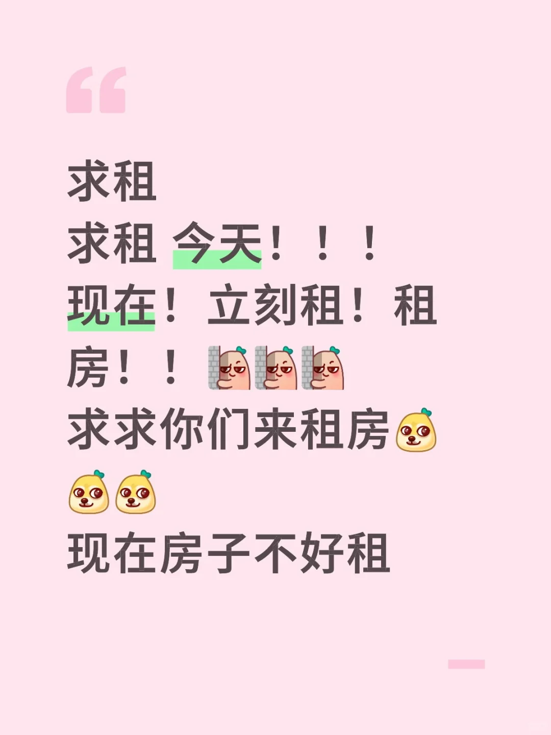 求租 来租房