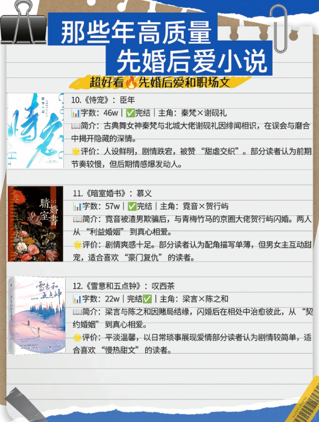 熬夜必看❗先婚后爱小说你看过几部