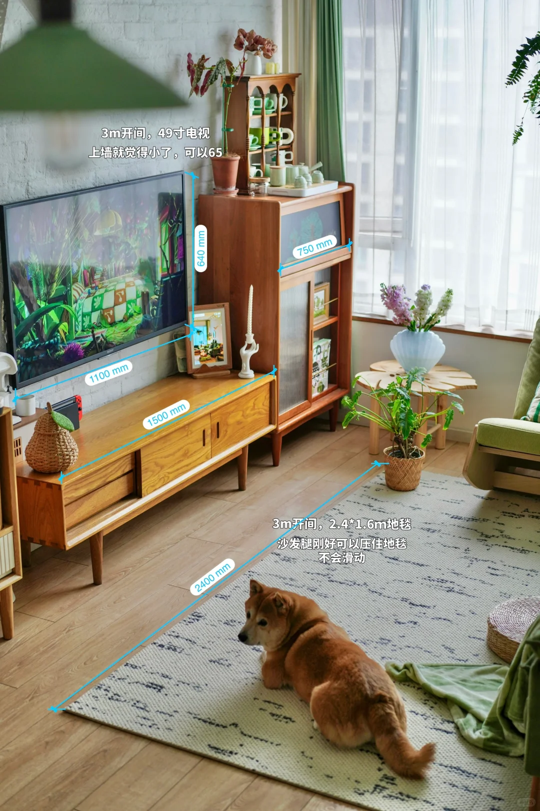 小户型｜3m开间客餐厅软装尺寸