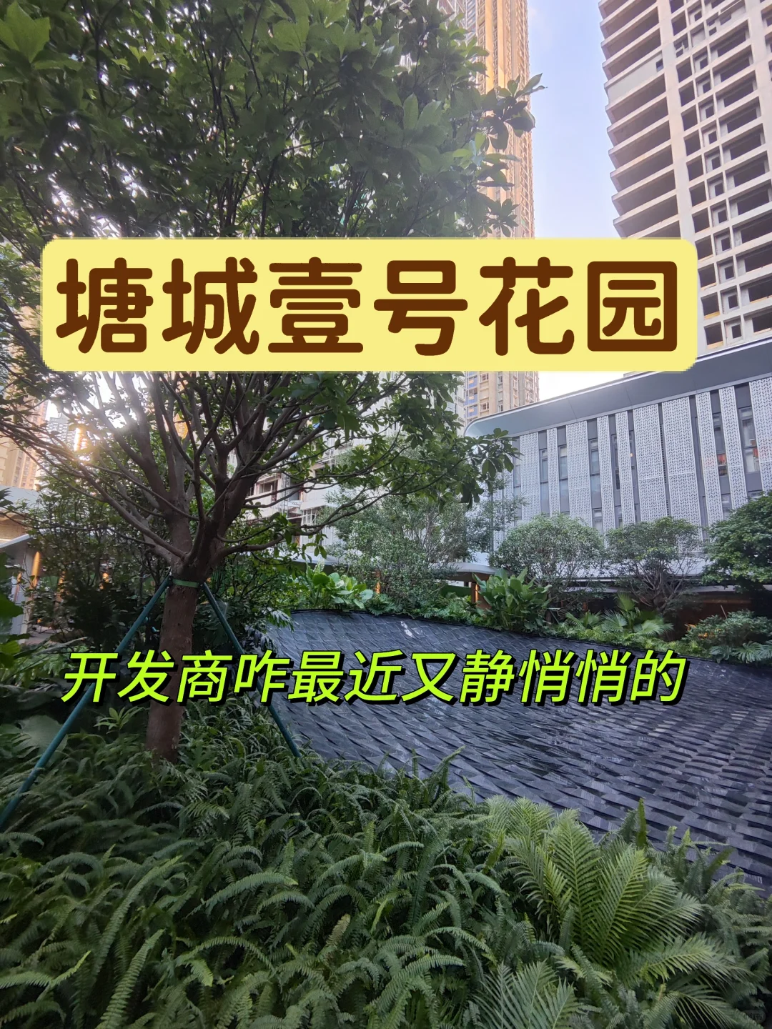塘城壹号花园咋感觉开发商静悄悄的