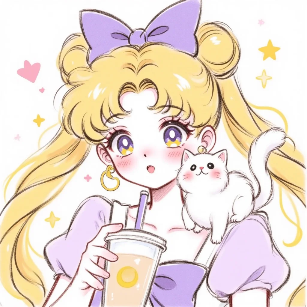 ⭐美少女战士头像｜今天喝什么奶茶呢？