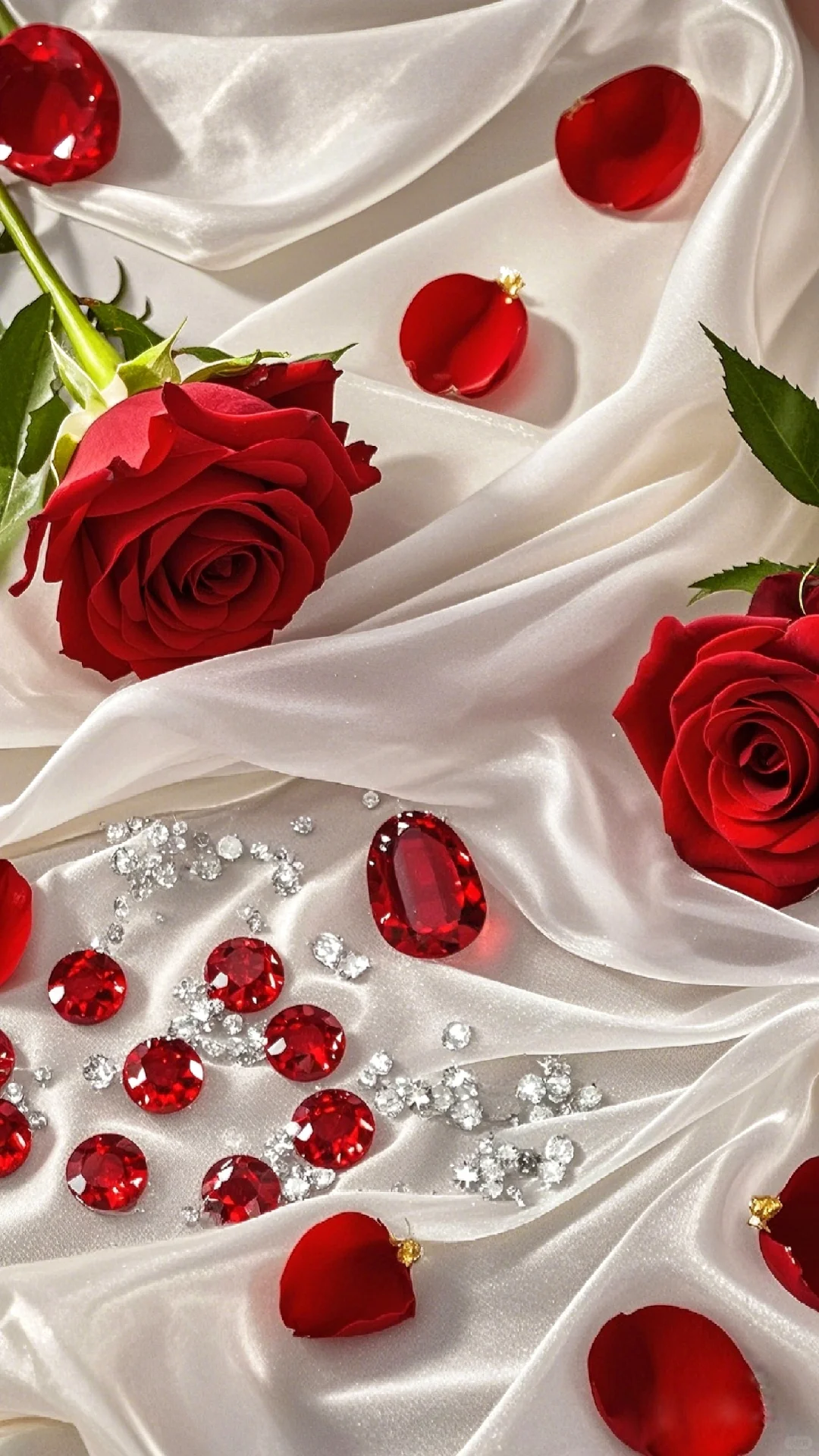 哇哦！红玫瑰与红宝石壁纸美哭啦！🌹