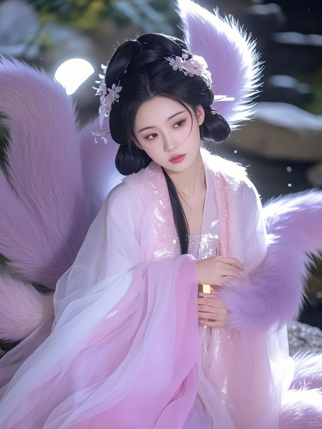 粉袂狐仙，绽逸古韵灵姿