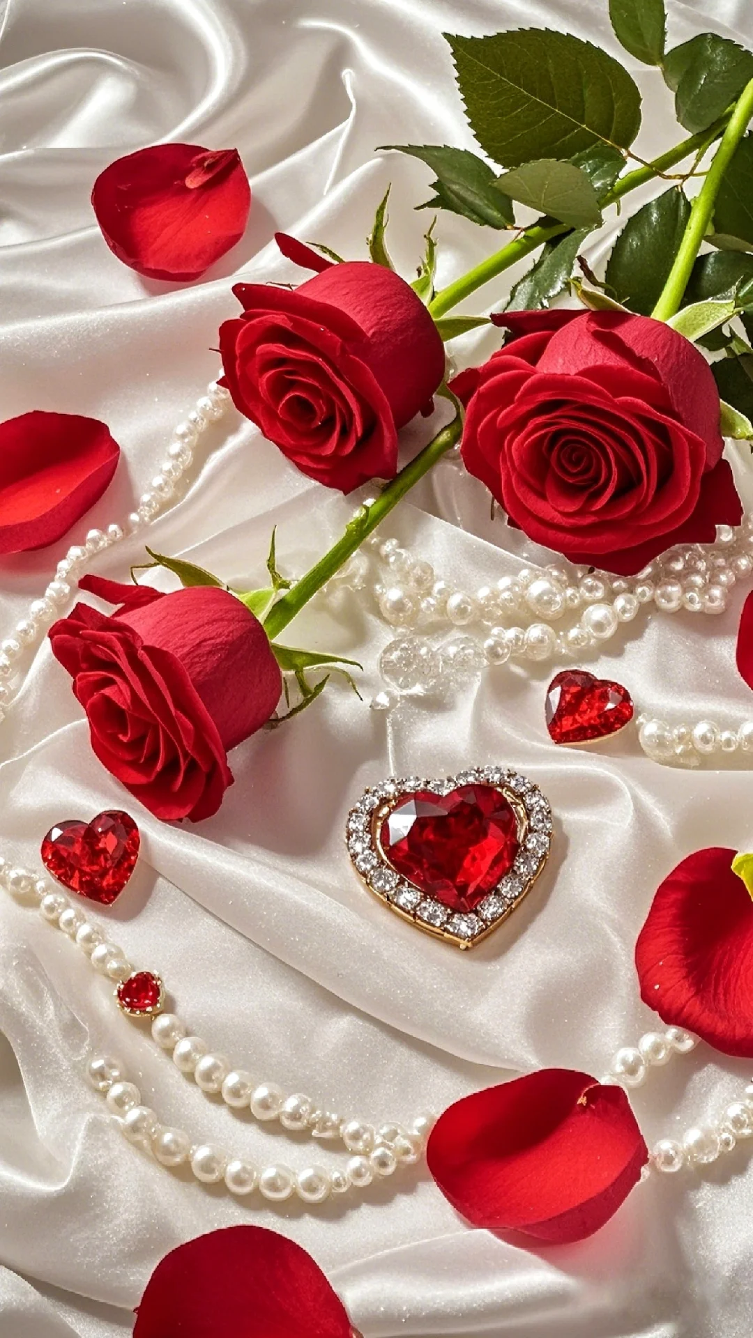 哇哦！红玫瑰与红宝石壁纸美哭啦！🌹